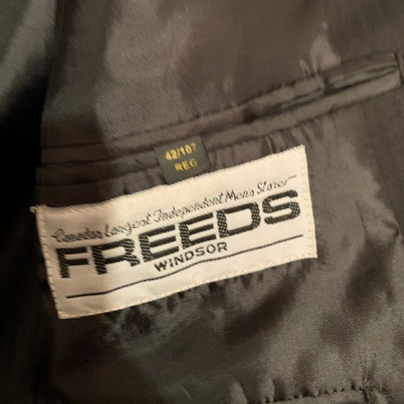 Black on Black Pinstripe Suit - Picture 2 of 5